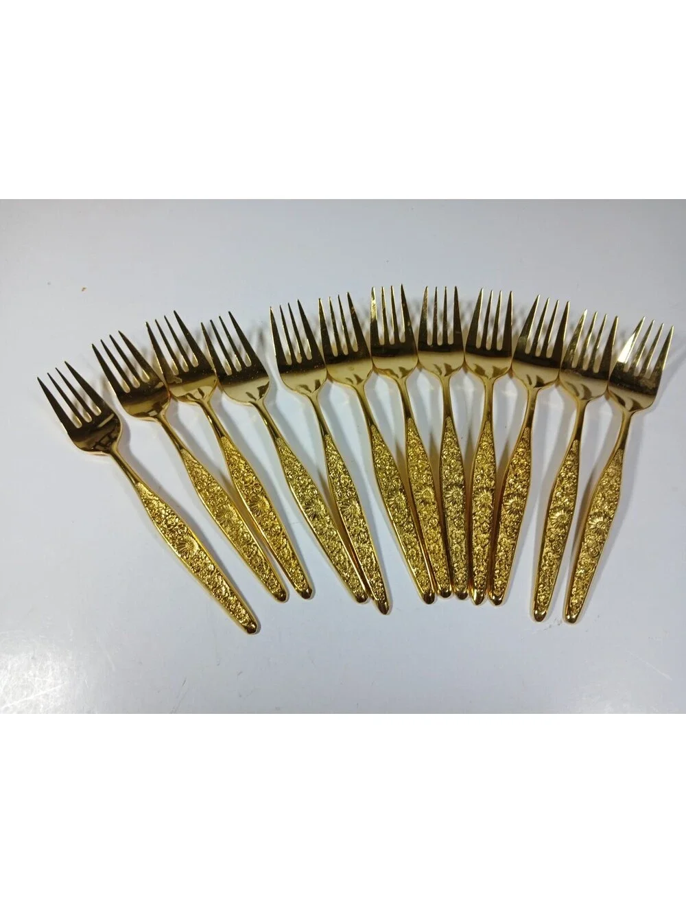 Vtg Present VIP 24K Gold Electroplate Flatware 54 pieces Setting for 12 